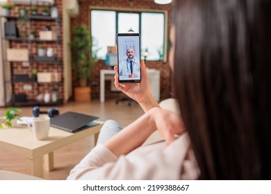Asian Woman On Telemedicine Online Video Consultation Medical Online Consulting Therapist Family Care. Telemedicine Patient Home Consultation Health Healthcare Internet Physician Medicine