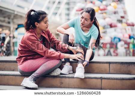 Similar – Image, Stock Photo unrecognizable young asian woman doing yoga in a park.Relax