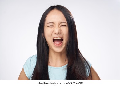 Asian Woman Screaming Stock Photo 650767639 | Shutterstock