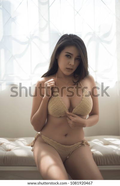 Erotic Asian Bikini - Asian Woman Sexy Beige Bikini Nude Stock Photo (Edit Now ...