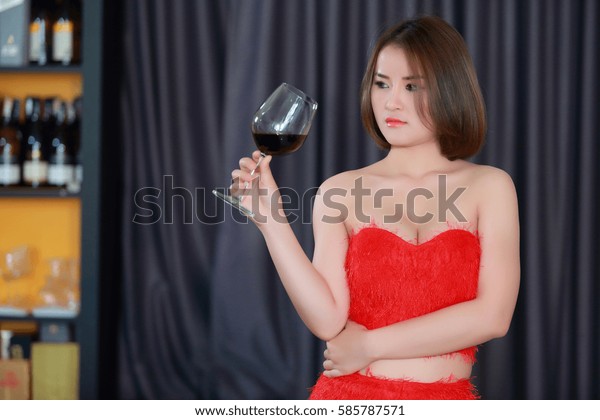 Asian Woman Short Hair Beautiful Skinholding Stock Photo Edit Now