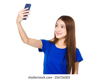 Asian Woman Take Selfie