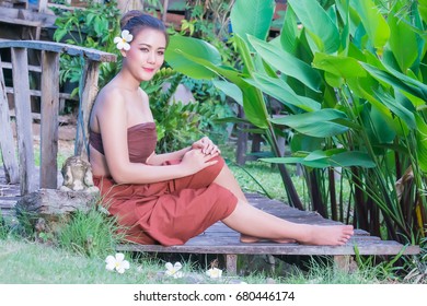 Asian Woman Wearing Traditional Thai Culture, Mae Nak Phra Khanong