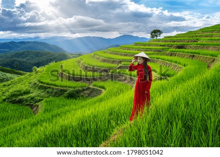 Similar – Image, Stock Photo View of traditional thailand longtail boat at sand beach