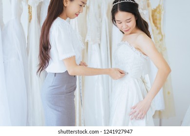Wedding Gown Designer And Bride Stock Photos Images Photography