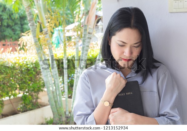 Asian Women Short Hair Sitting Close Stock Photo Edit Now 1213152934