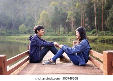 Asian Couple Outdoor
