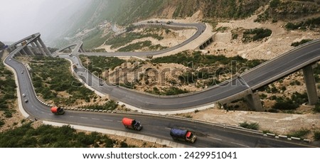 Asia's second Largest Steel Bridge in Pakistan, FORT MUNRO STEEL BRIDGE , zigzag and curvy road dg khan to to fort munro , high way with bridges in the mountains