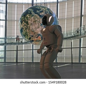 Asimo Robot At The Miraikan Science Museum In Tokyo, Japan - 19th August 2017