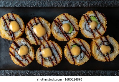 Asitan Traditional Food Ebi Crunchy Roll Sushi