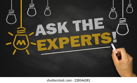 ask the experts on blackboard background