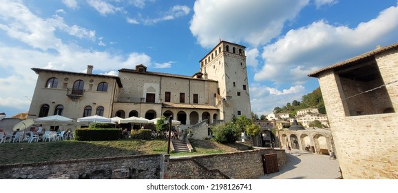 Asolo, Italy - August 28, 2022: Building And People In Asolo, Province Of Treviso.