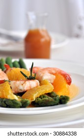 Asparagus And Shrimp Salad With Orange Vinaigrette