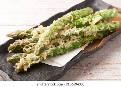 Asparagus tempura platter of Japanese cuisine - Powered by Shutterstock