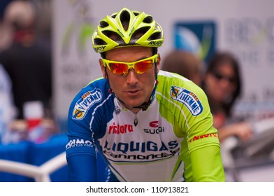 ASPEN, CO - AUG 23: Moreno Moser Riding To The Start At The US Pro Cycling Challenge In Aspen, CO On Aug 23, 2012