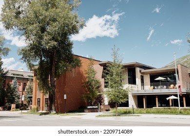 Aspen, Colorado - September 16th, 2022:  Exterior Of Aspen Police Department Located In Downtown Aspen. 