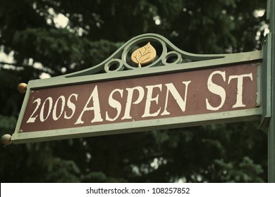 Aspen Street In Downtown Of Aspen, Colorado