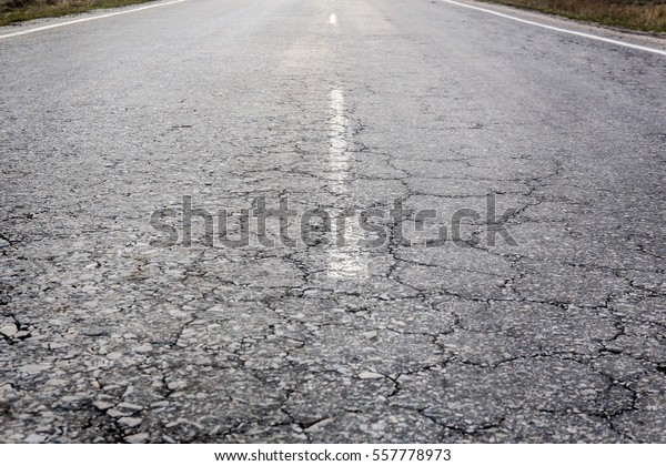asphalt paving on highway\
turn close up