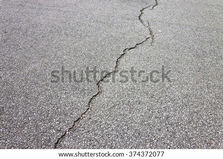 Similar – Cracks in asphalt Pothole