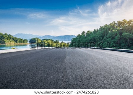 Similar – Image, Stock Photo Road with trees at the edge and meadow