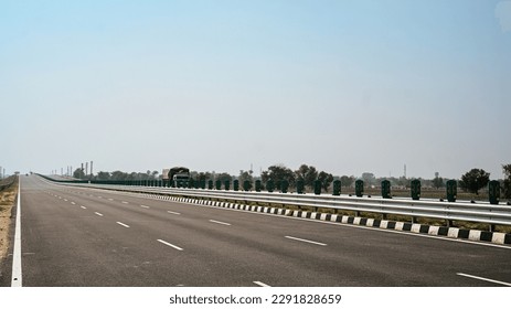 An asphalt road in India