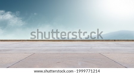 asphalt road and sky background
