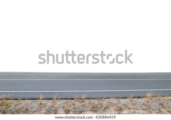 Asphalt Road (top
View)on white
background