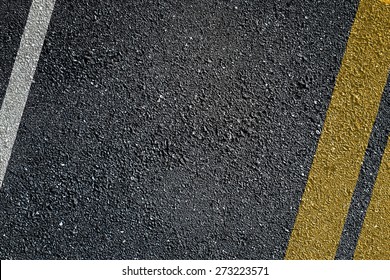 Asphalt Surface Of Road With Lines