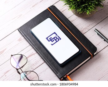 Assam, India - August 27, 2020 : SEBI Logo On Phone Screen Stock Image.