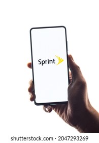 Assam, India - August 6, 2021 : Sprint Corporation Logo On Phone Screen Stock Image.