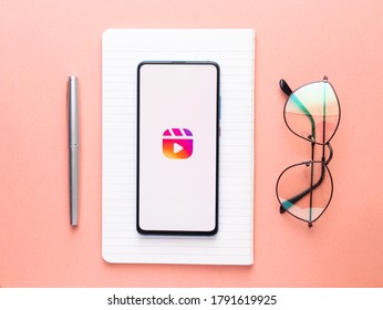 Assam, India - August 7, 2020 : Instagram Reels For Making Short Videos. 