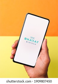 Assam, India - January 15, 2021 : Bharat Biotech Logo On Phone Screen Stock Image.