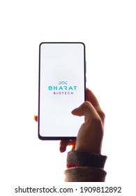 Assam, India - January 15, 2021 : Bharat Biotech Logo On Phone Screen Stock Image.