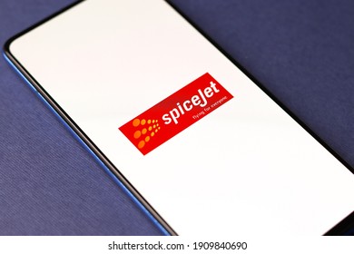 Assam, India - January 29, 2021 : Spicejet Logo On Phone Screen Stock Image.