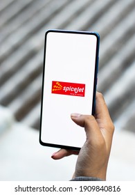 Assam, India - January 29, 2021 : Spicejet Logo On Phone Screen Stock Image.