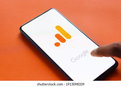 Assam, India - January 31, 2021 : Google Analytics Logo On Phone Screen Stock Image.