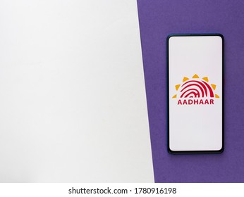 Assam, India - July 18, 2020 : Aadhar Card App A Valid Identity Proof In India.