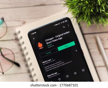 Assam, India - July 5, 2020 : Chingari A Original Indian Short Video App.