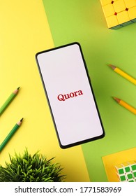 Assam, india - July 5, 2020 : Quora a question asking platform.