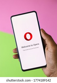 Assam, India - July 9, 2020 : Opera Browser With Free Vpn.