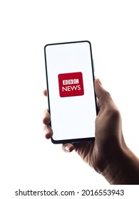 Assam, India - June 21, 2021 : BBC News Logo On Phone Screen Stock Image.