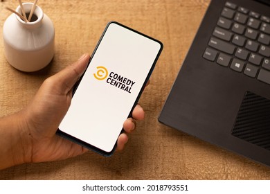 Assam, India - June 21, 2021 : Comedy Central Logo On Phone Screen Stock Image.