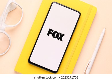 Assam, India - June 21, 2021 : Fox Broadcasting Company Logo On Phone Screen Stock Image.