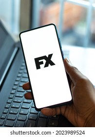 Assam, India - June 21, 2021 : FX Tv Logo On Phone Screen Stock Image.