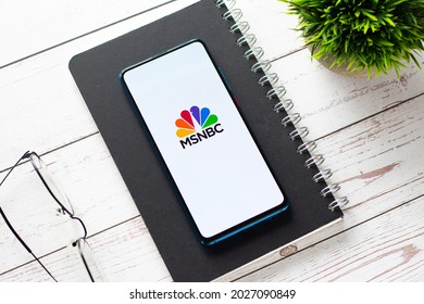 Assam, India - June 21, 2021 : MSNBC Tv Logo On Phone Screen Stock Image.