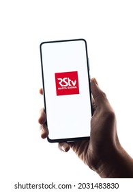 Assam, India - June 26, 2021 : Rajya Sabha TV Logo On Phone Screen Stock Image.