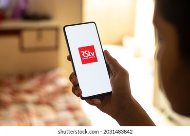 Assam, India - June 26, 2021 : Rajya Sabha TV Logo On Phone Screen Stock Image.