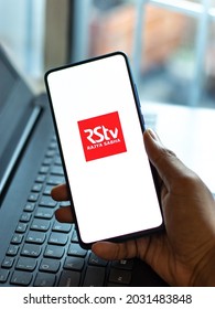 Assam, India - June 26, 2021 : Rajya Sabha TV Logo On Phone Screen Stock Image.