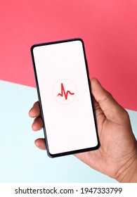 Assam, India - March 30, 2021 : Apple ECG Logo On Phone Screen Stock Image.