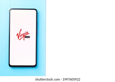 Assam, India - May 04, 2021 : Virgin Group Logo On Phone Screen Stock Image.